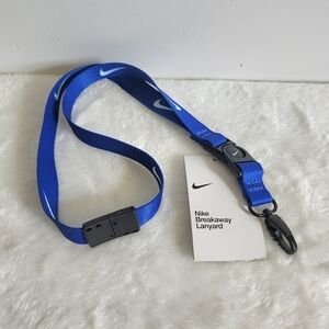 Nike Premium Sport Royal Blue White Swoosh Breakaway Lanyard NWT
